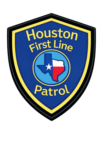 Houston First Line Patrol shield badge